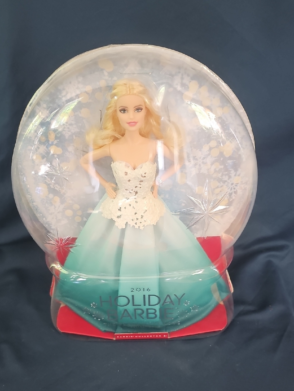 Mattel Barbie Doll - Aqua & White Holiday Gown 2016 Holiday Barbie